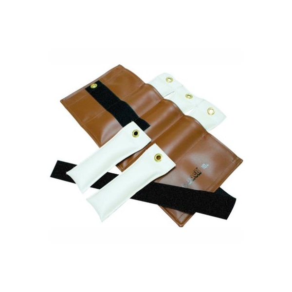 Pouch Adjustable Wrist and Ankle Weight, 10 lb., Brown, 1 Set